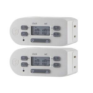 myTouchSmart Indoor Plug-In Digital Timers, Simple Setup, 2-pack